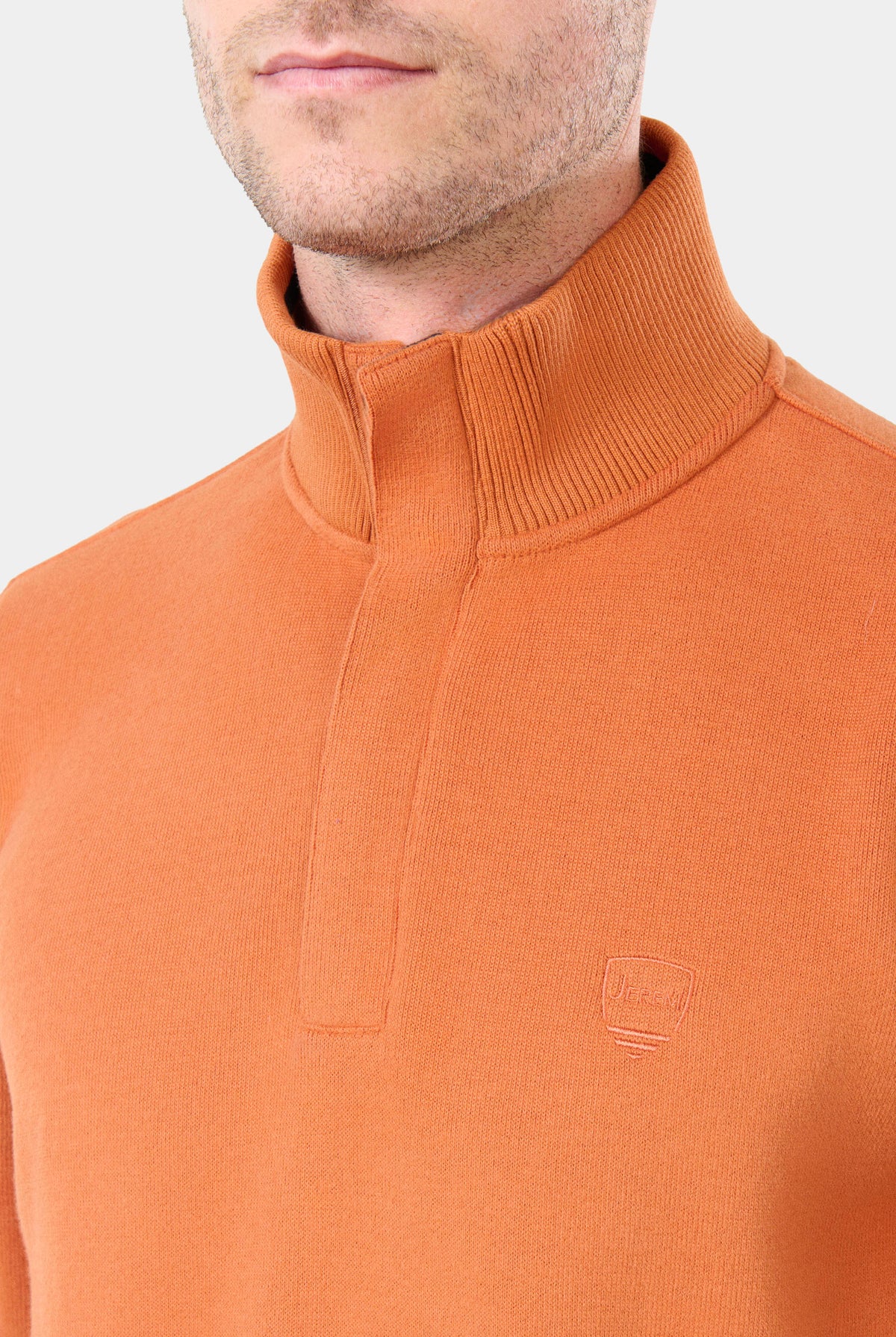 Polo ribot col montant avec logo brodé Ribot Jerem vue 3