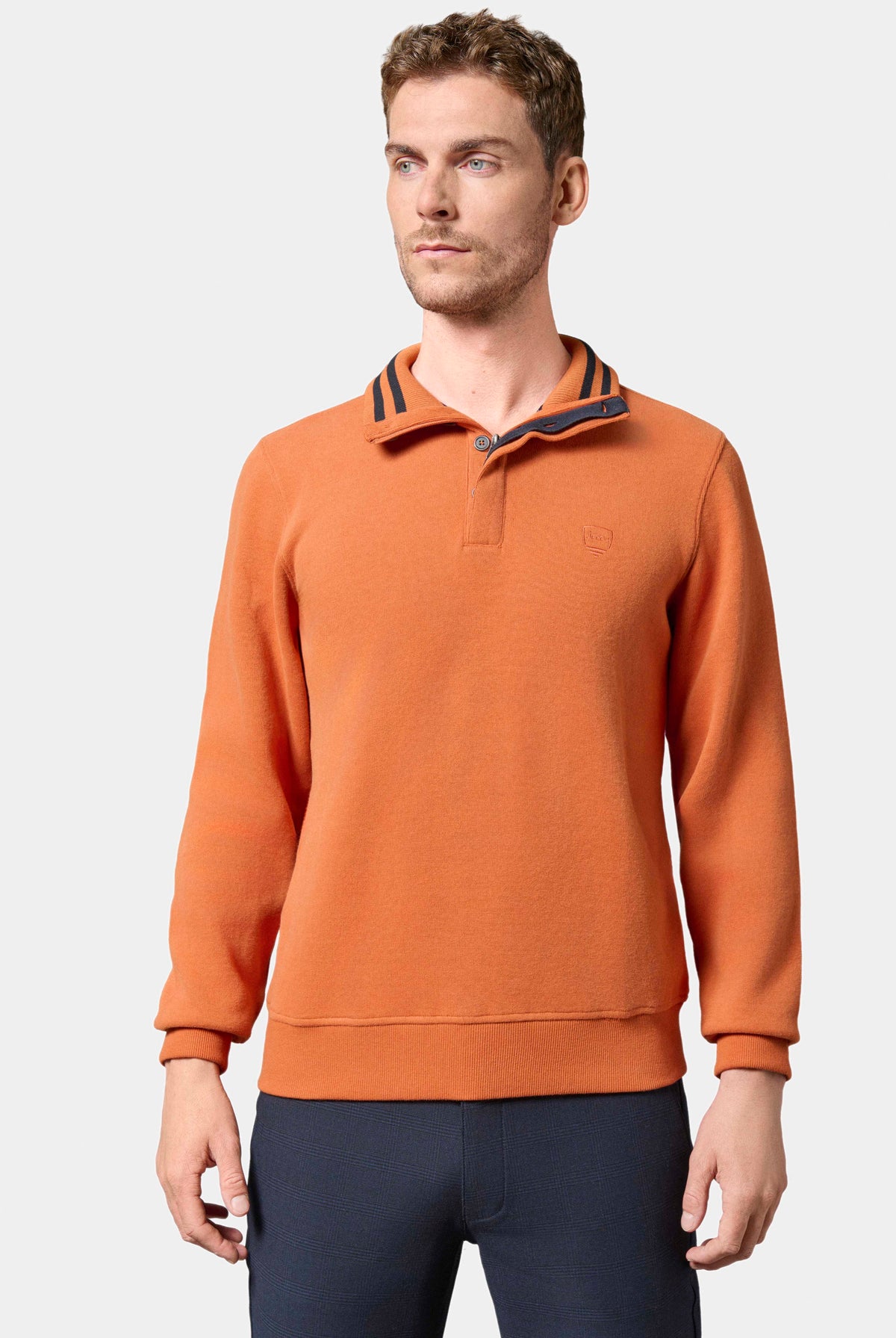 Polo ribot col montant avec logo brodé Ribot Jerem vue 2