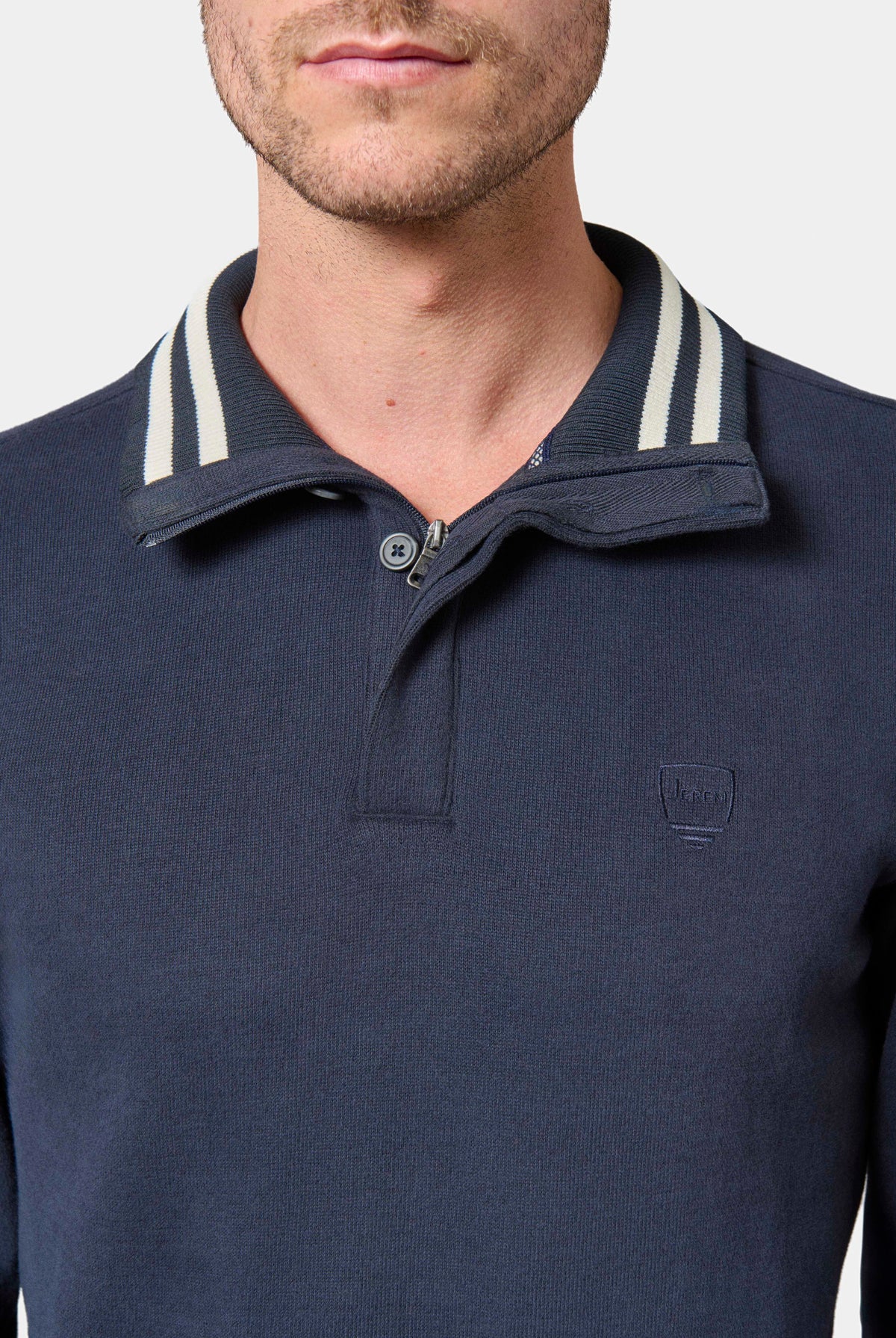 Polo ribot col montant avec logo brodé Ribot Jerem vue 18