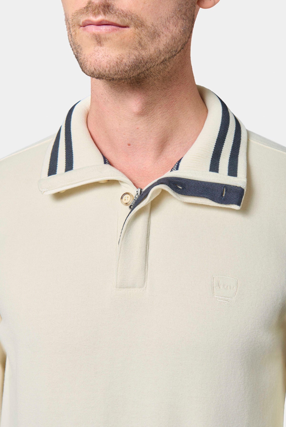 Polo ribot col montant avec logo brodé Ribot Jerem vue 16