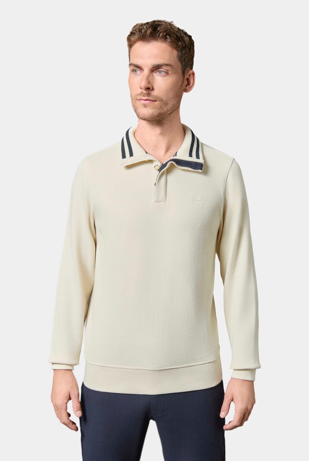 Polo ribot col montant avec logo brodé Ribot Jerem vue 15