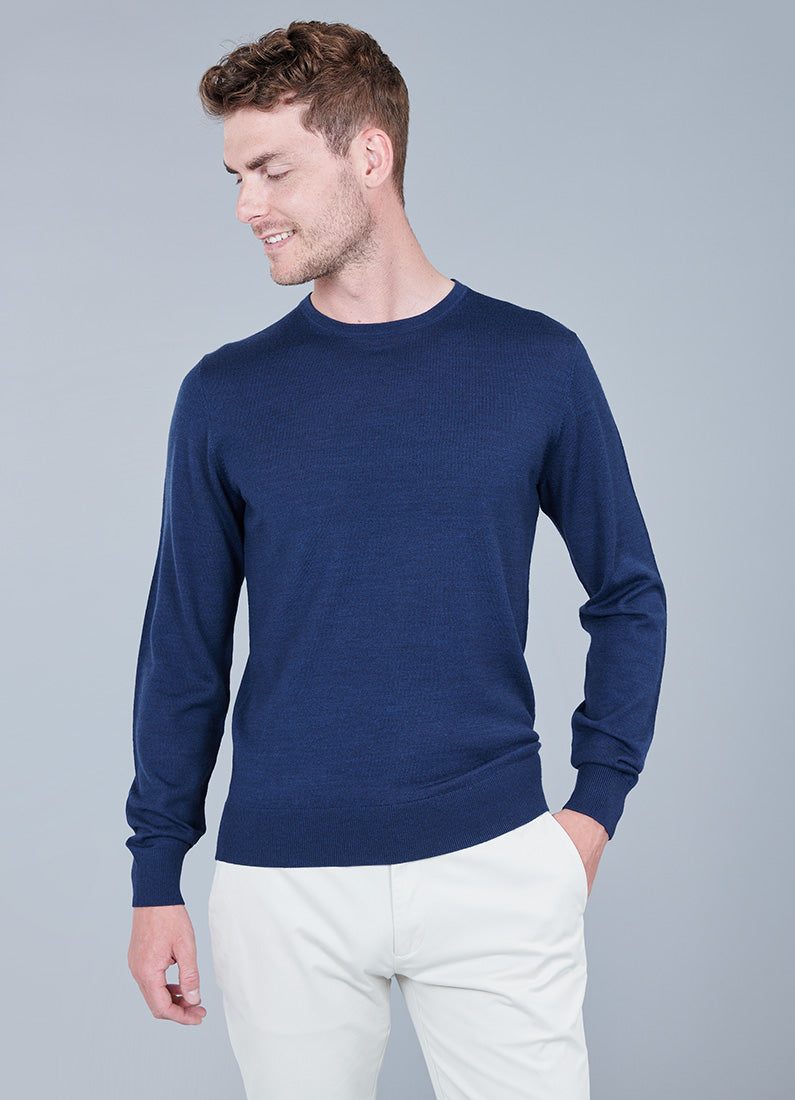 Jerem — Pull col rond en laine mérinos
