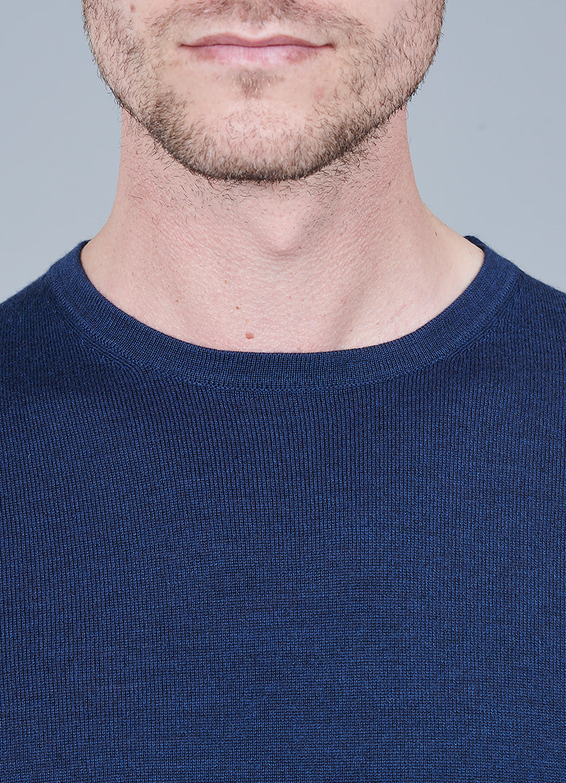 Pull col rond en laine mérinos Jerem, coupe droite vue 9