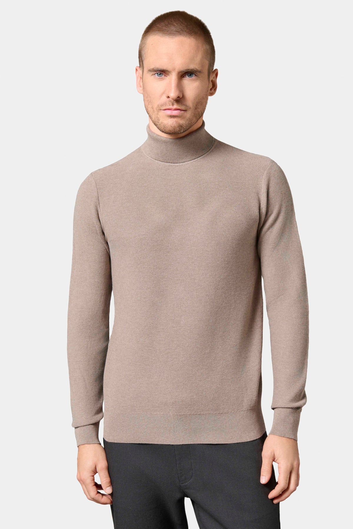 Coton cachemire Thira — Pull col roulé Jerem