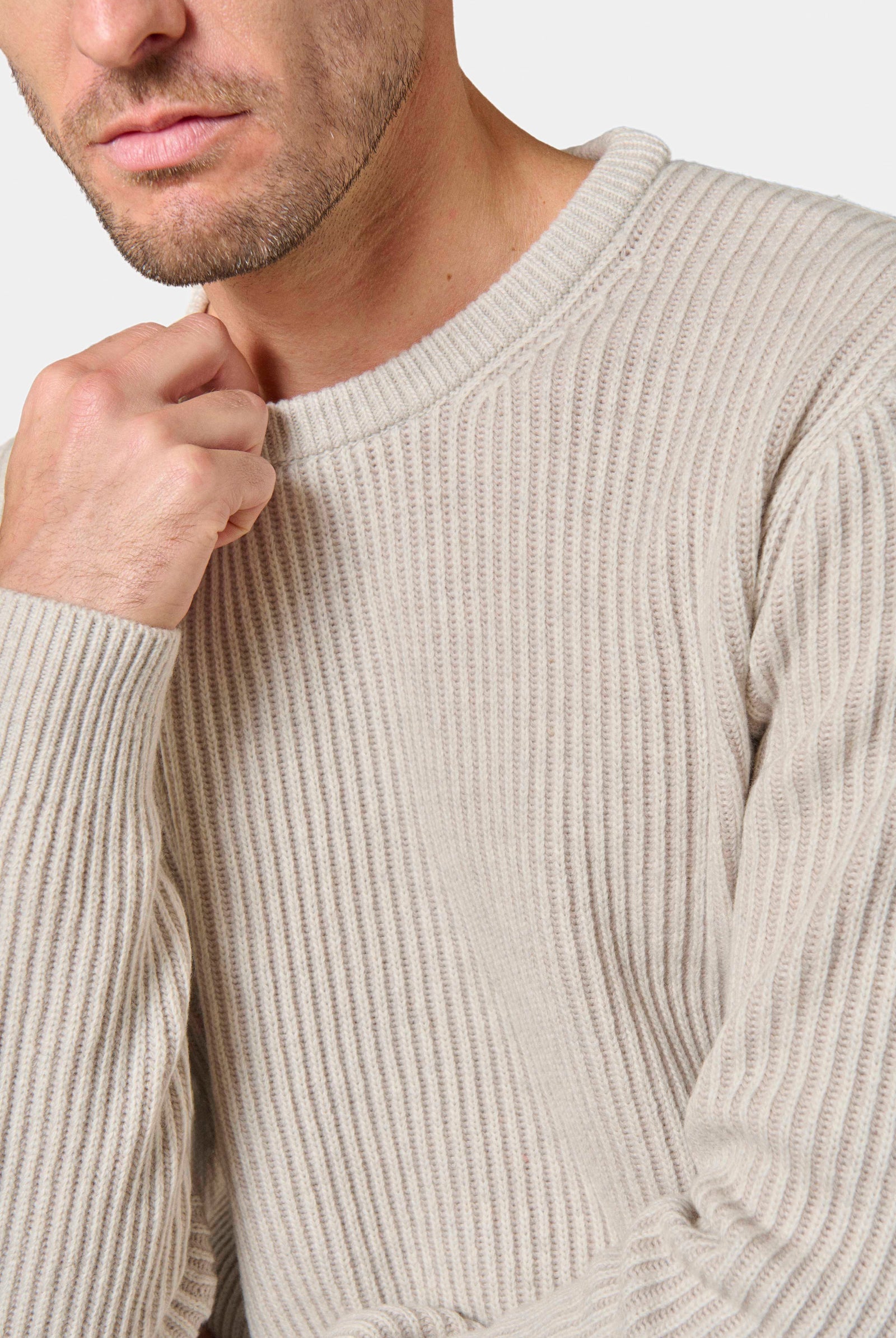 Pull col rond, maille vanisée Valma Jerem