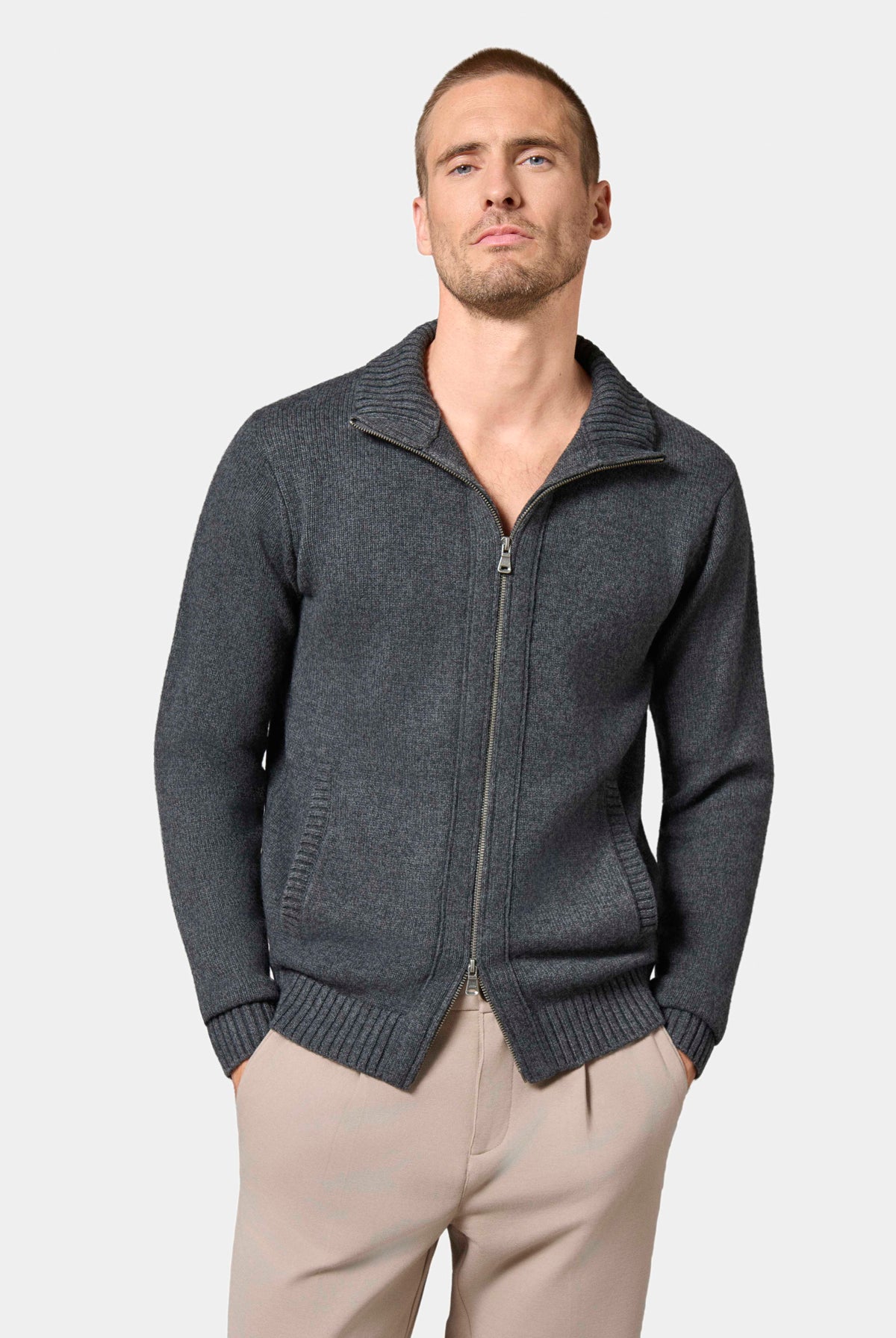 Jerem Zalkor zip-up high-neck cardigan