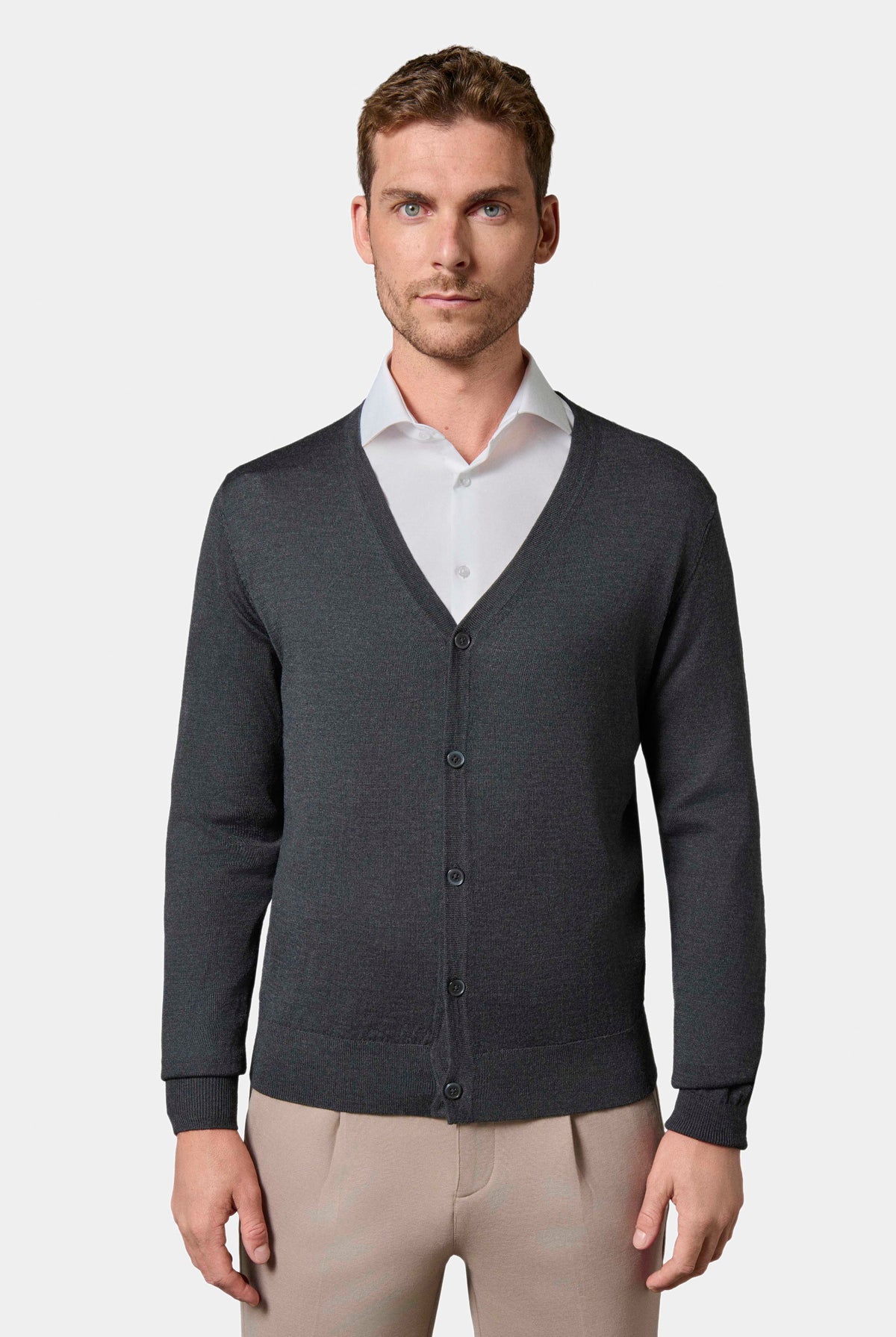 V-neck cardigan, Jerem Pablo merino wool