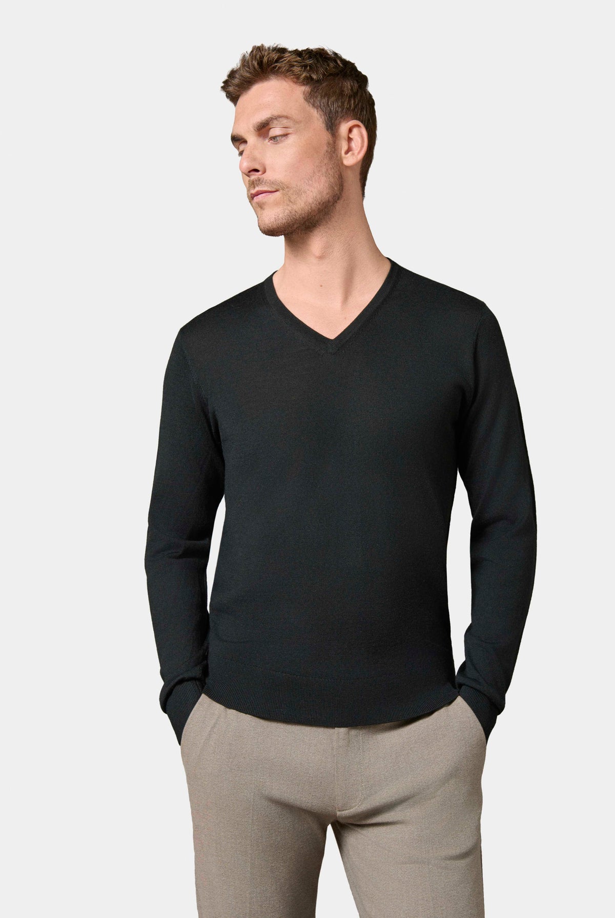 Pull Col V Maille jersey Paris Jerem vue 8
