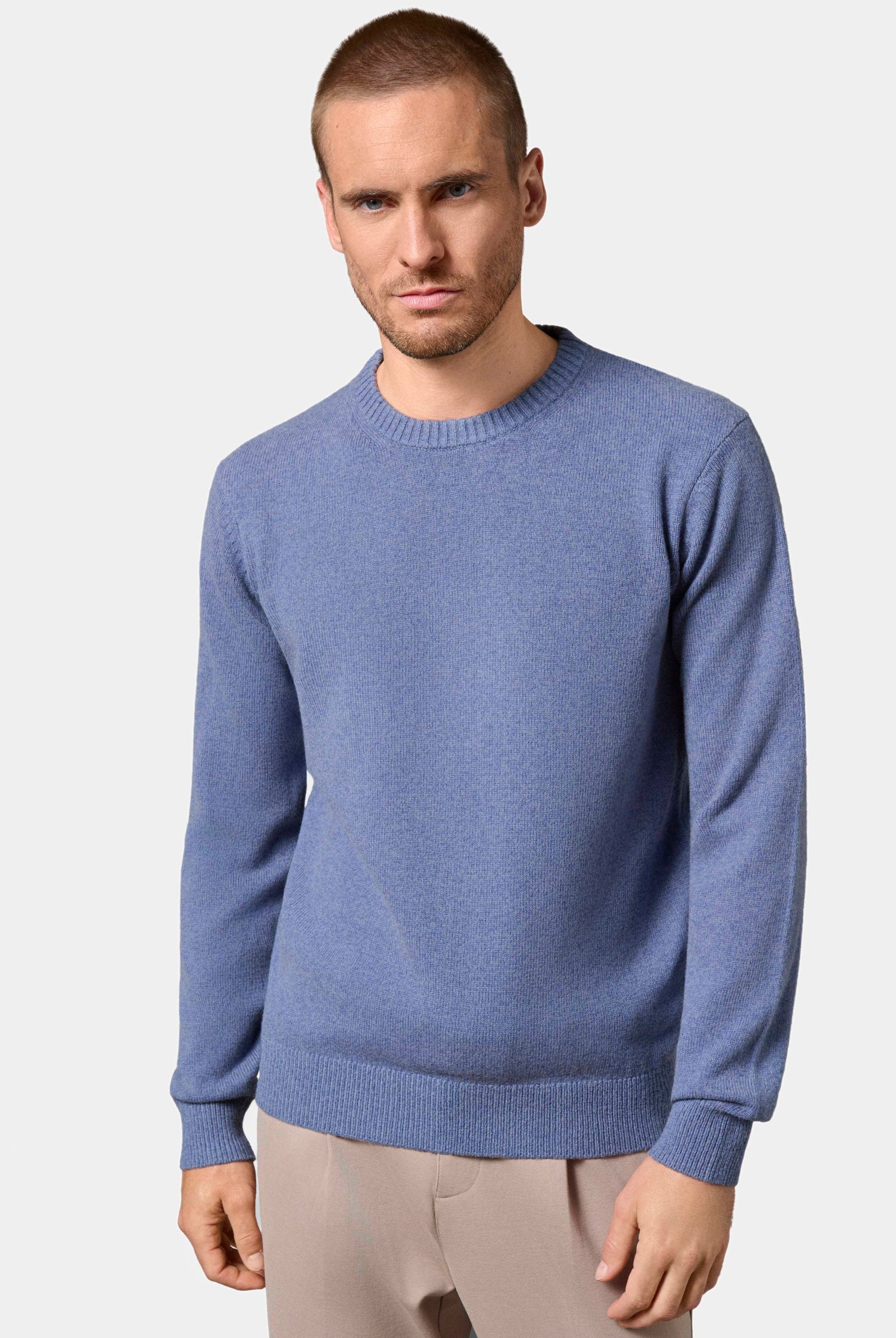 Pull col rond en maille chinée Amada, Jerem