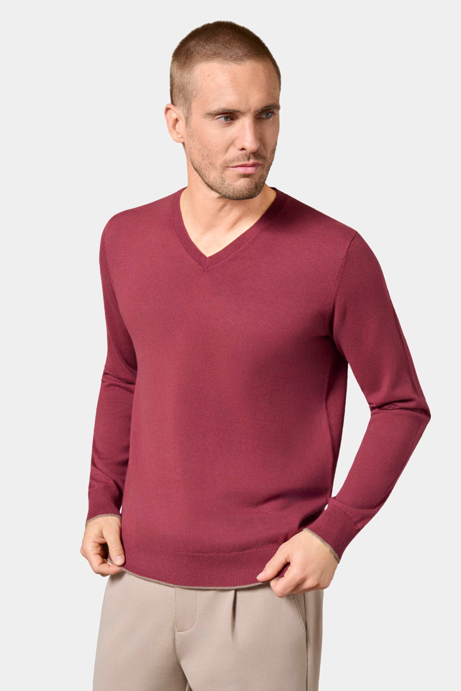 Coton et cachemire Corki — Pull col V coton Jerem vue 7