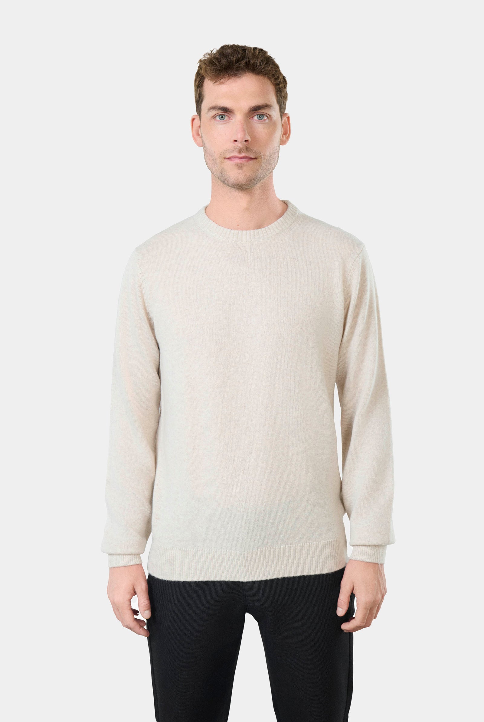 Pull col rond en maille chinée Amada Jerem