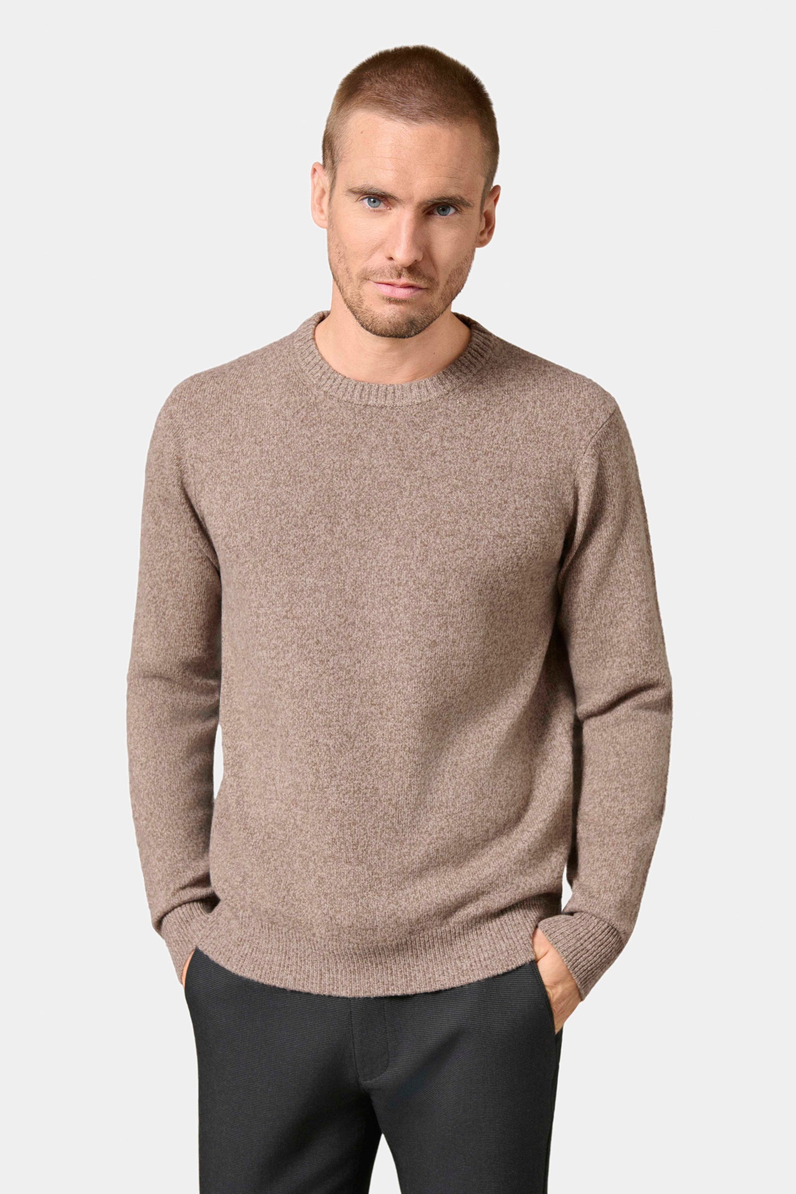 Pull col rond, maille chinée Amada Jerem vue 14
