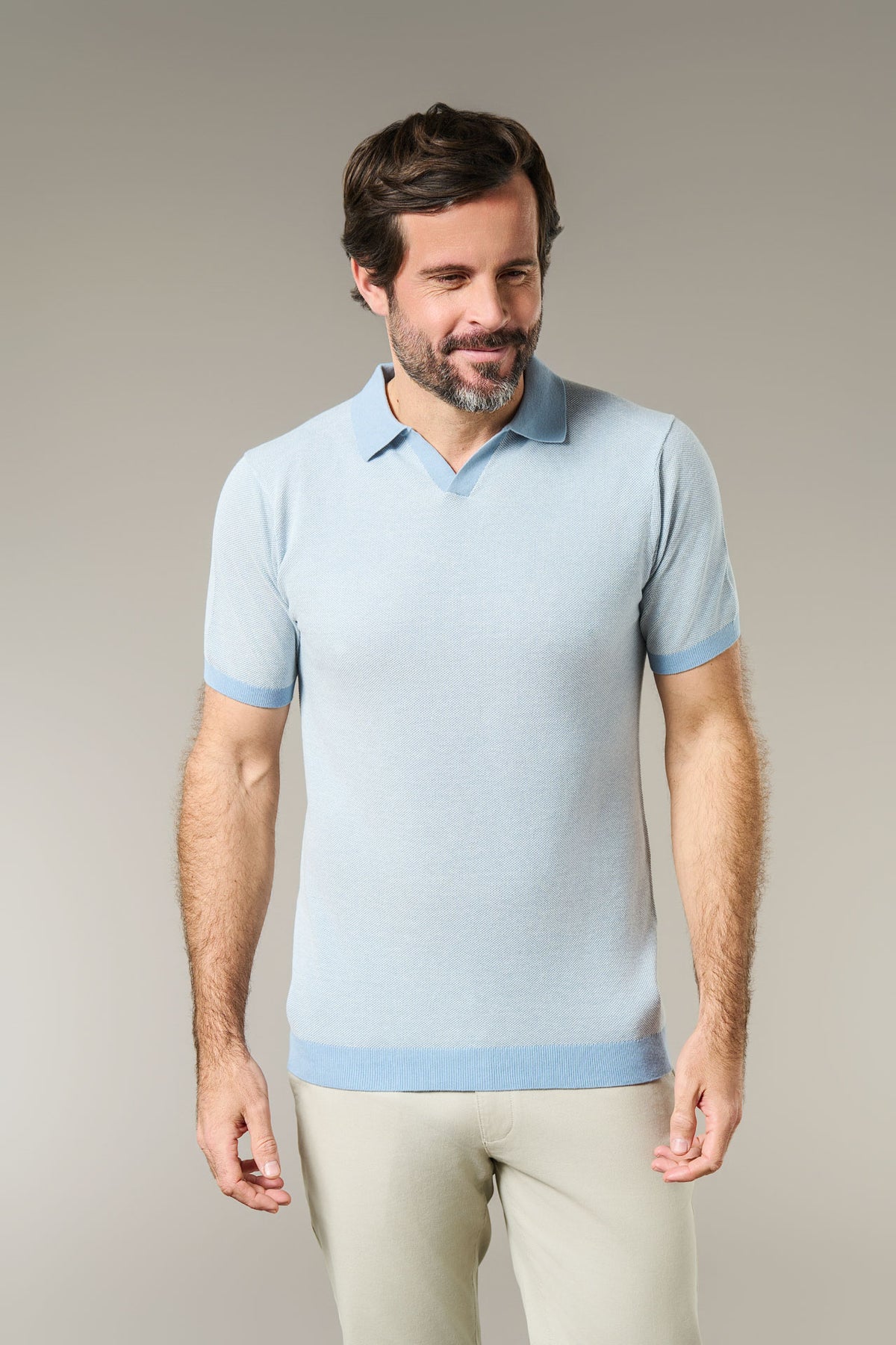 Pull manche courte col polo ouvert antik Jerem, col polo, manches courtes vue 13