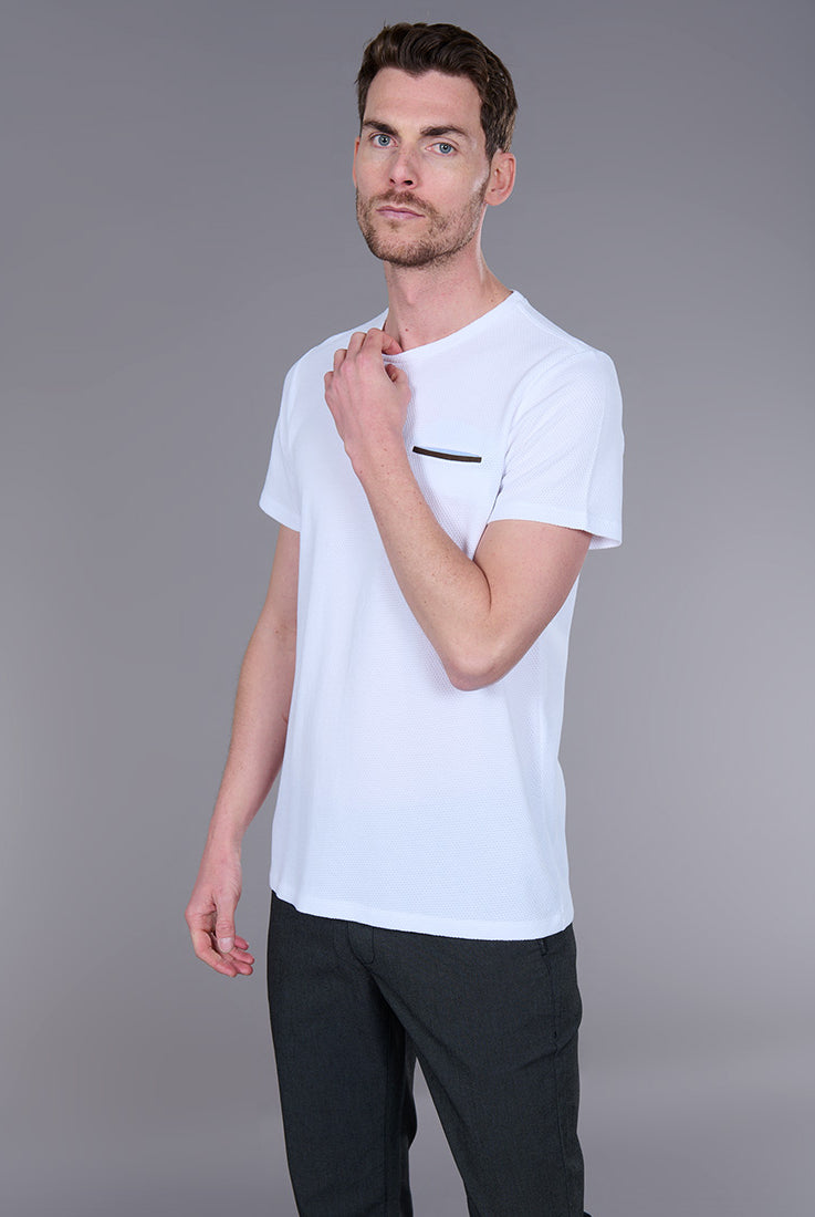 T-shirt col rond Jerem, manches courtes, poche poitrine vue 20