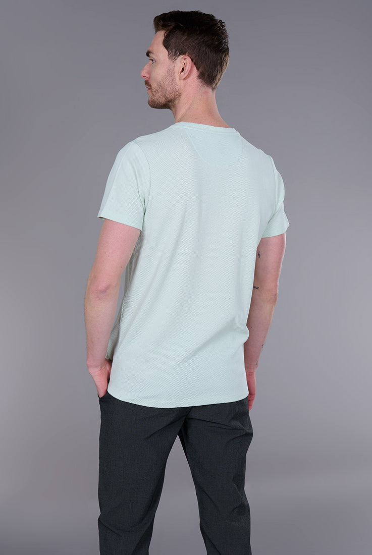 Jacquard de coton Ruben — T-shirt col rond Jerem, poche poitrine, manches courtes vue 19