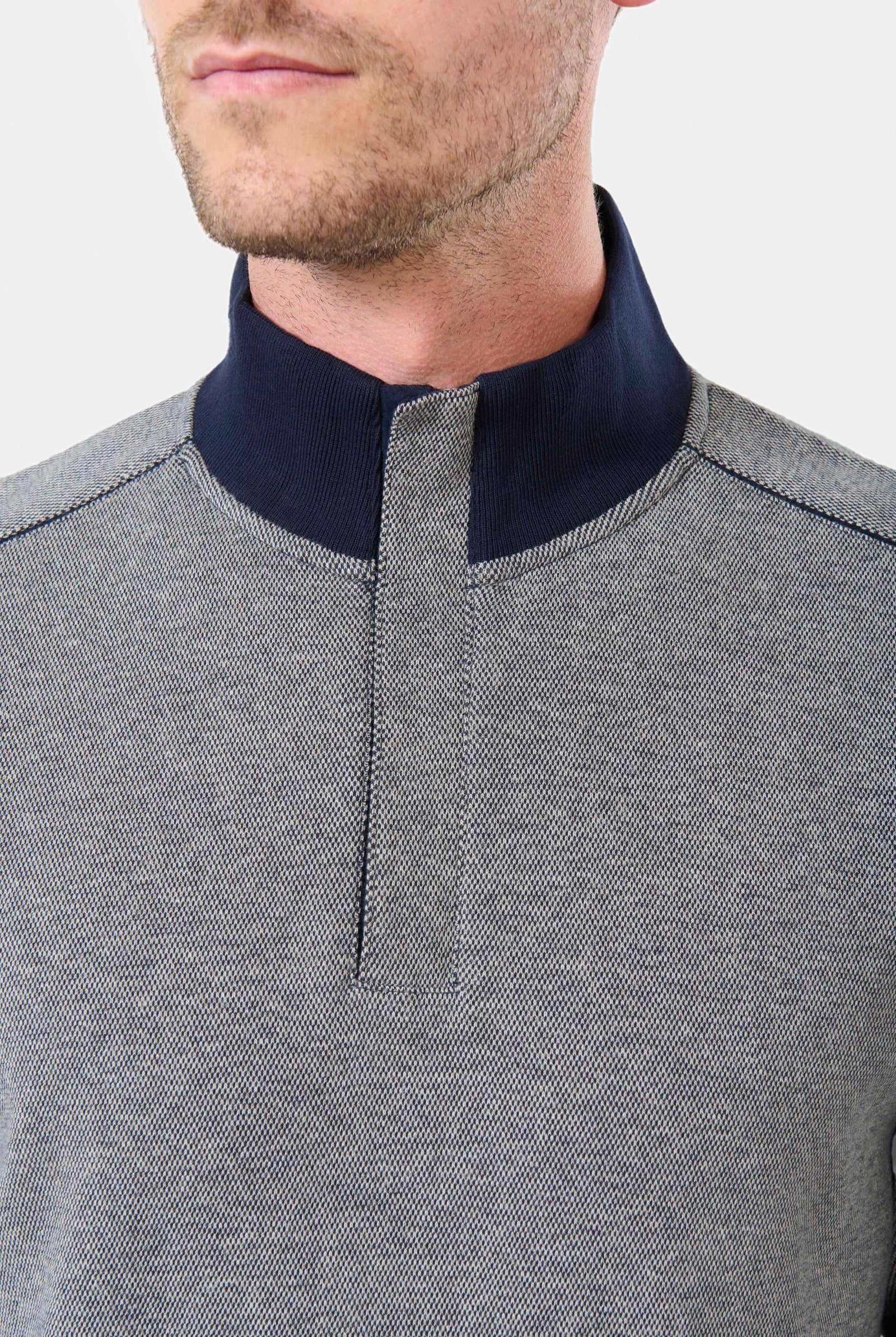 Tissu jacquard Bekot — Polo bekot col montant Jerem