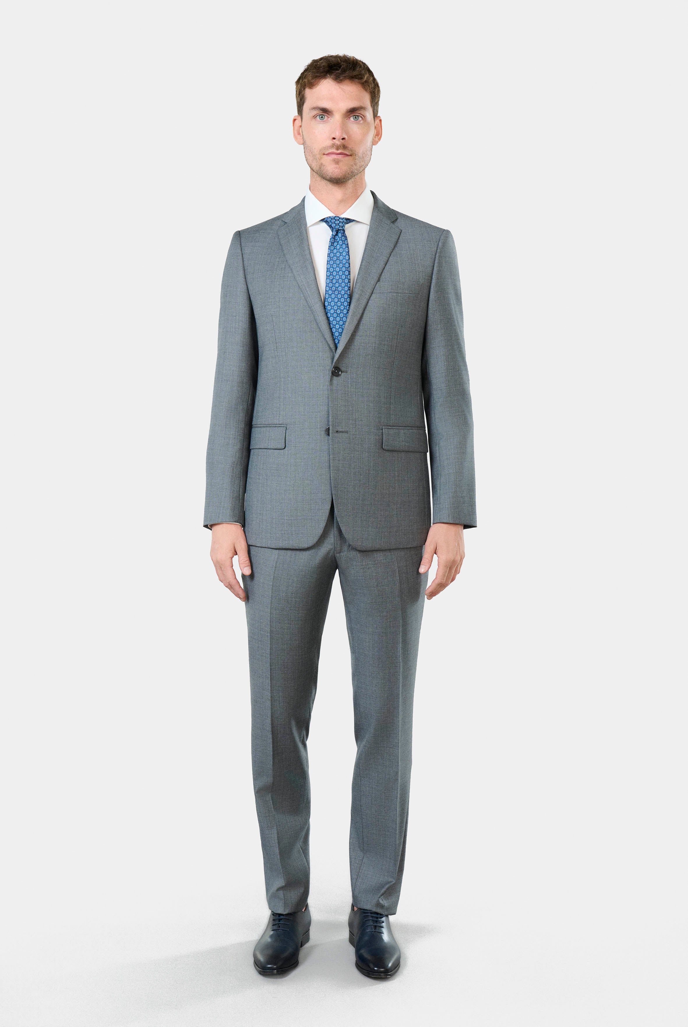 Laine mérinos Super 110's Barberis — Veste de costume coupe classique Jerem, boutons de poignet, coupe confortable