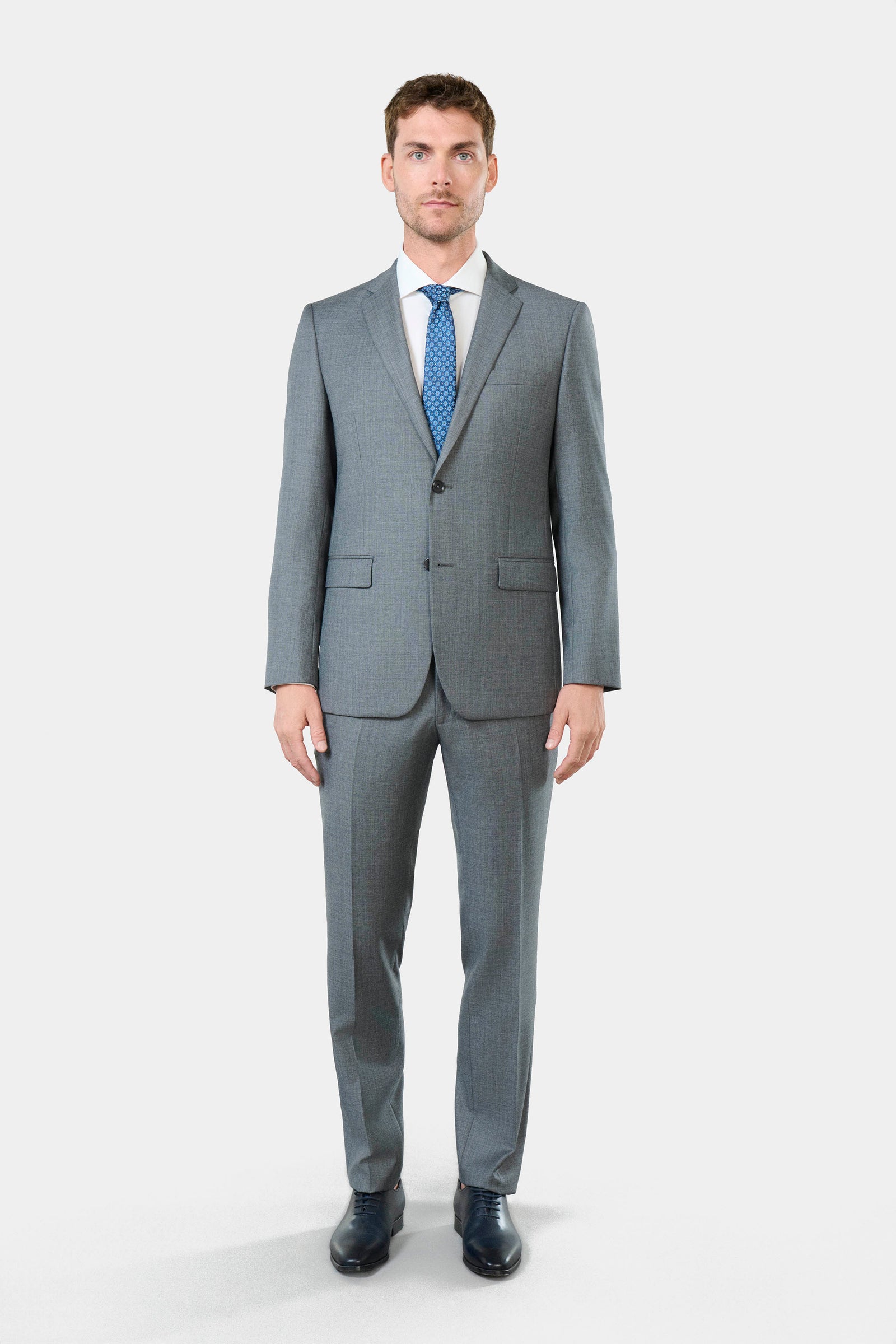 Laine mérinos Super 110's Barberis — Veste de costume coupe classique Jerem, boutons de poignet, coupe confortable