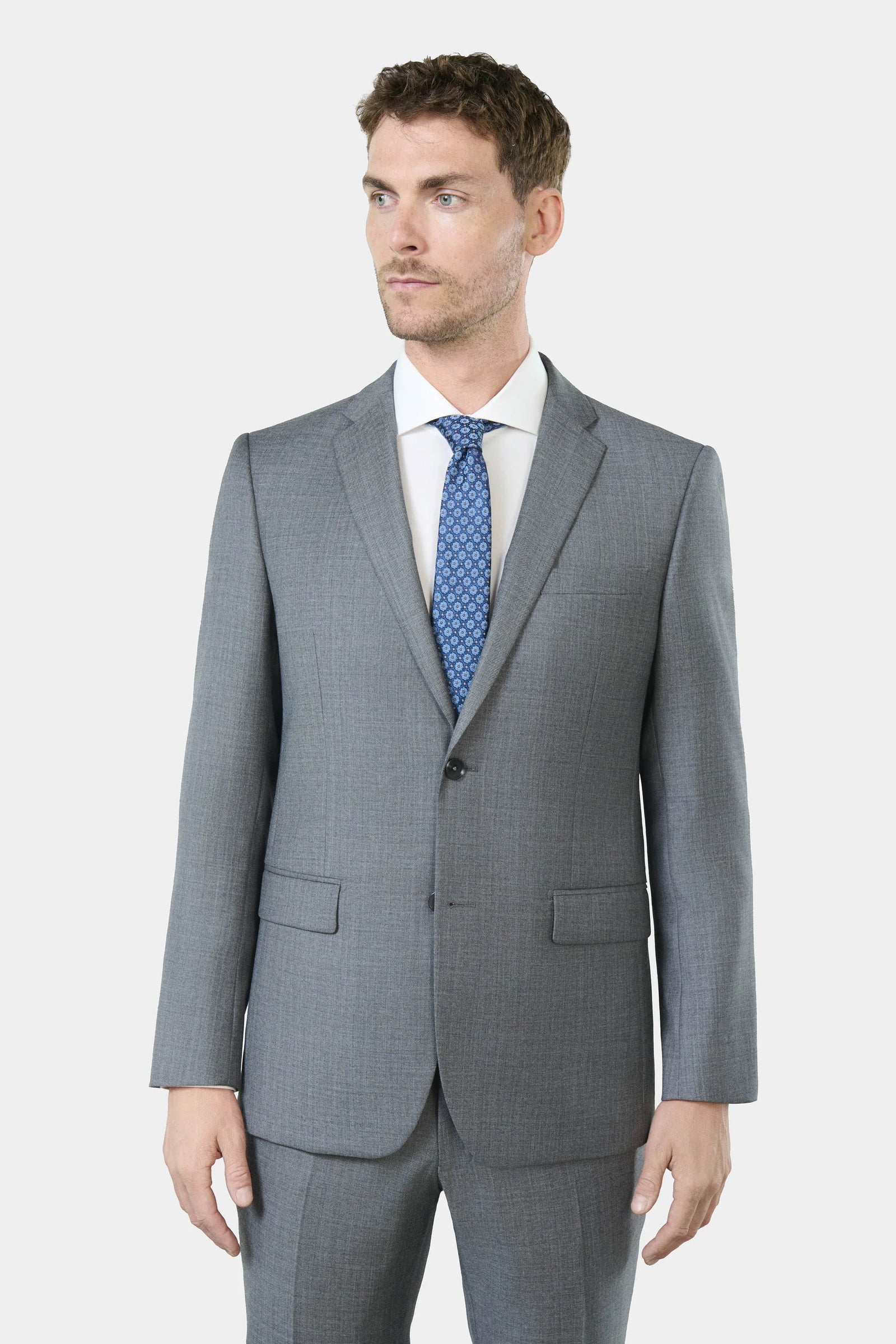 Veste de costume coupe classique en laine mérinos Super 110's Barberis Jerem, poche poitrine, simple boutonnage, boutons de poignet