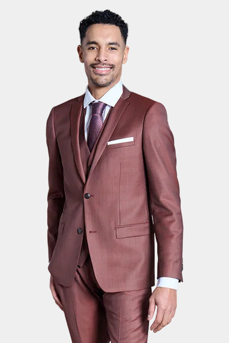 Veste de costume ajustée en faux-uni de laine vierge natural stretch Jerem, entièrement doublée, boutons de poignet, coupe ajustée