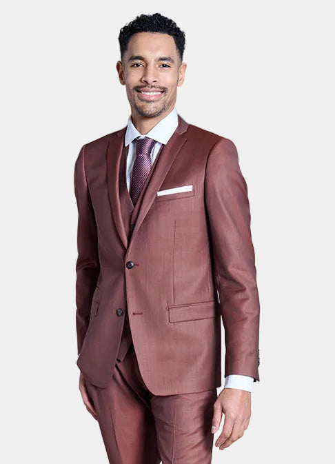 Veste de costume ajustée en faux-uni de laine vierge natural stretch Jerem, entièrement doublée, boutons de poignet, coupe ajustée