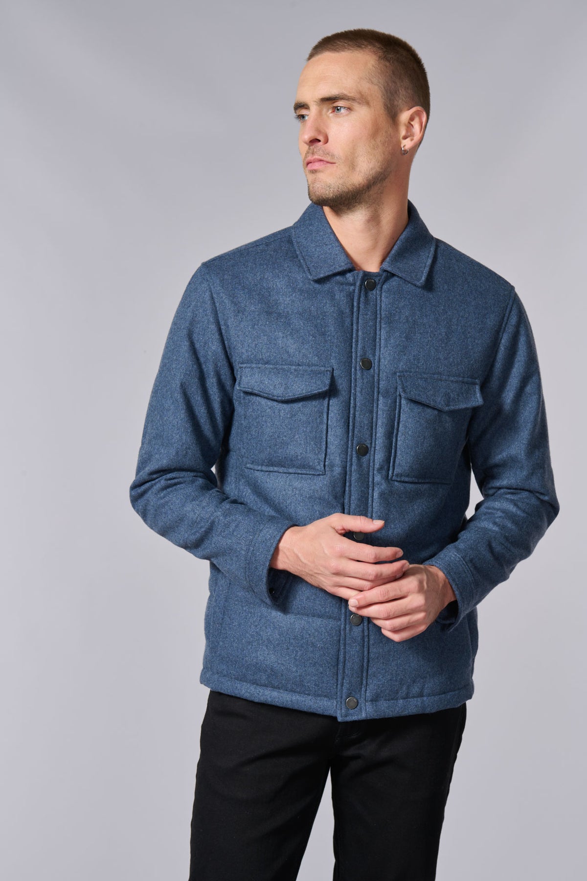 Veste matelassée Jerem, col chemise