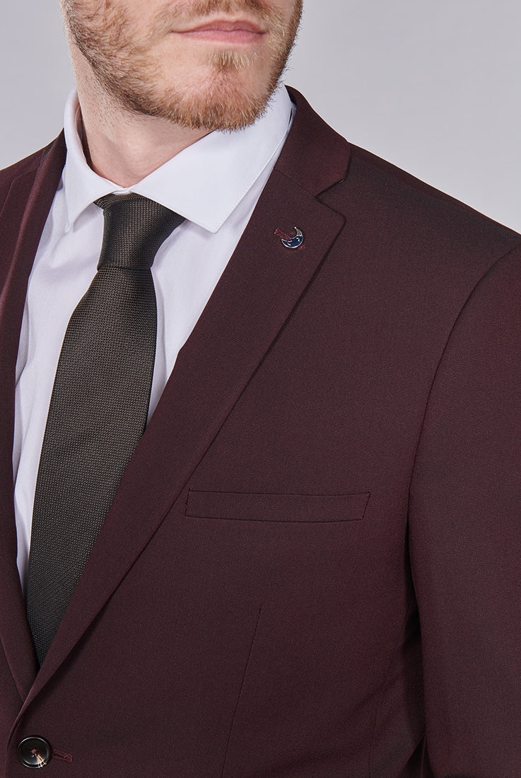 Veste de costume stretch Jerem, coupe ajustée, poche poitrine vue 6