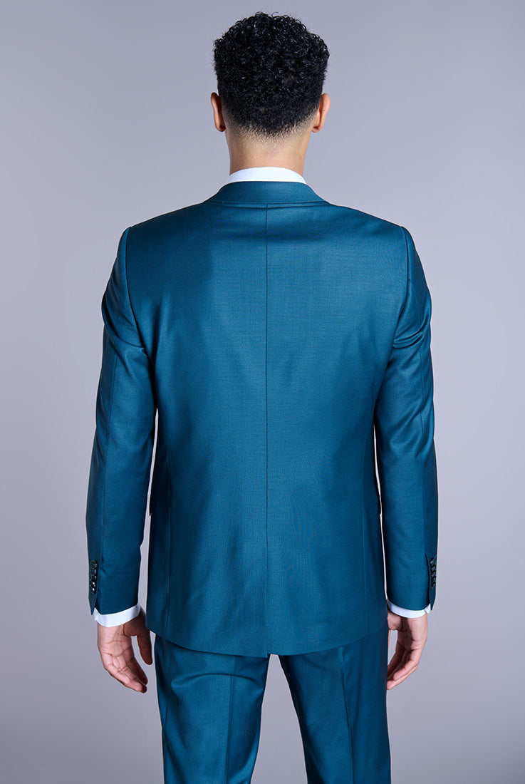 Veste de costume ajustée et bi-stretch, laine mélangée Jerem, fente d'aisance au dos