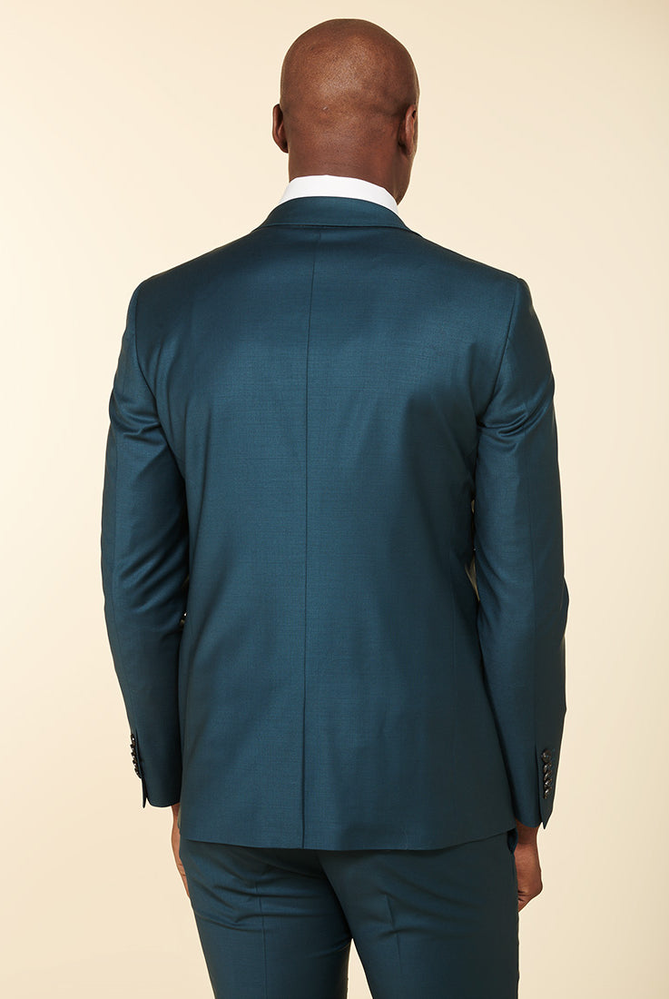 Veste de costume ajustée et bi-stretch en laine mélangée Jerem, boutons de poignet, fente d'aisance au dos