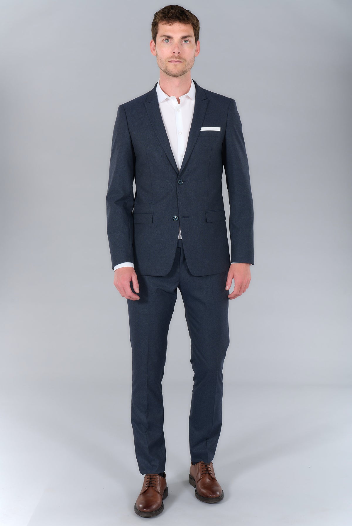 Veste de costume ajustée et stretch motif subtile Jerem, coupe ajustée, entièrement doublée