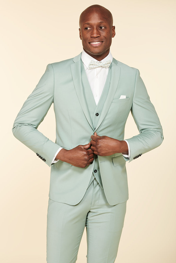 Veste de costume ajustée et bi-stretch, laine mélangée Jerem, boutons de poignet, fente d'aisance au dos