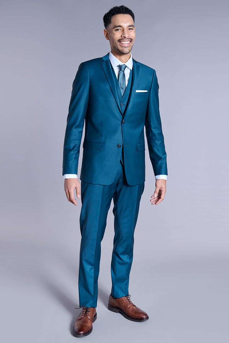 Laine mélangée — Veste de costume ajustée et bi-stretch Jerem, fente d'aisance au dos