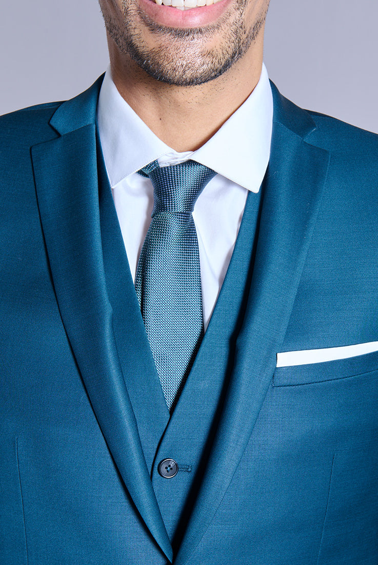 Veste de costume ajustée et bi-stretch en laine mélangée Jerem, boutons de poignet