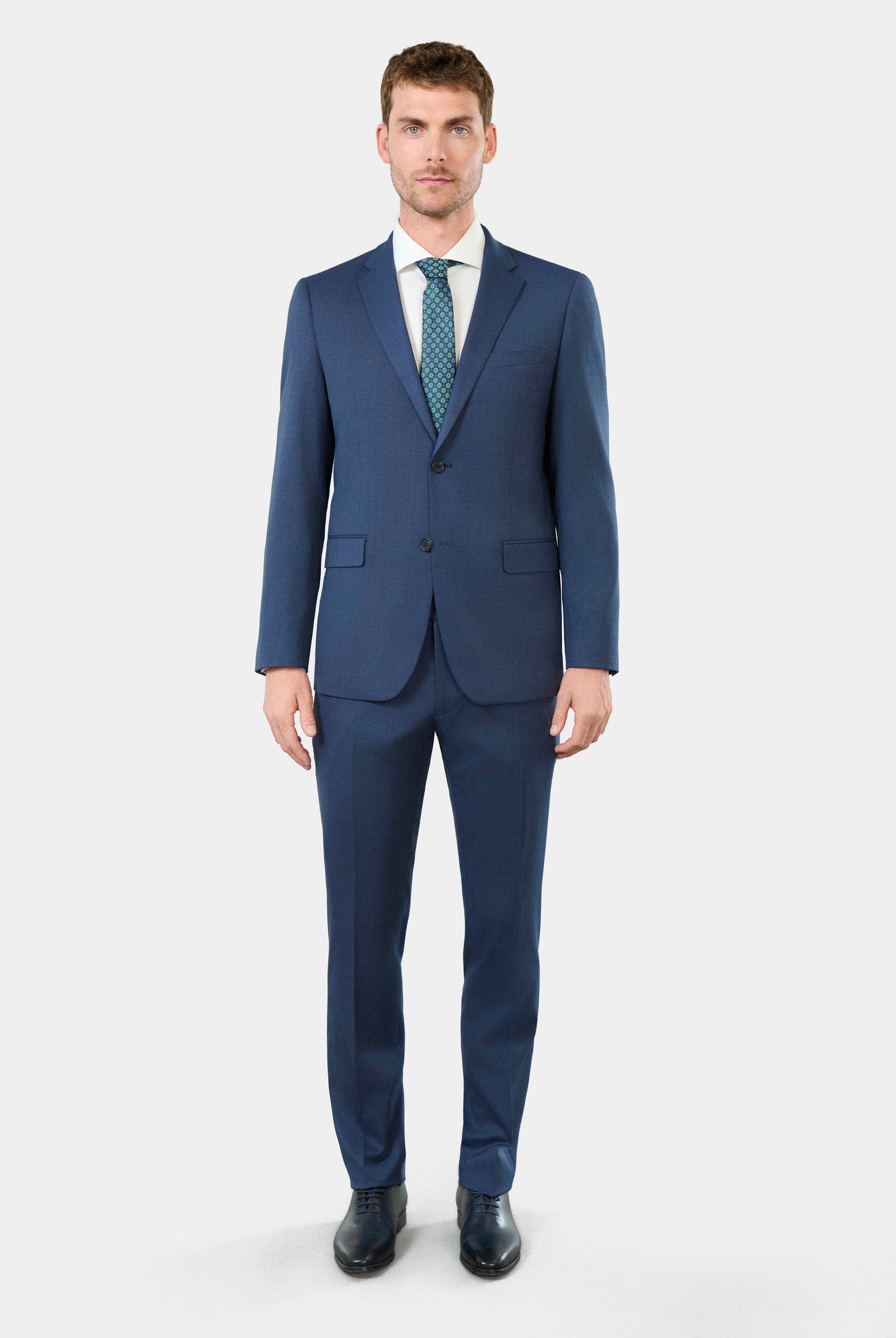 Veste de costume lavable coupe classique, laine vierge mélangée Jerem, entièrement doublée, poches passepoilées à rabat