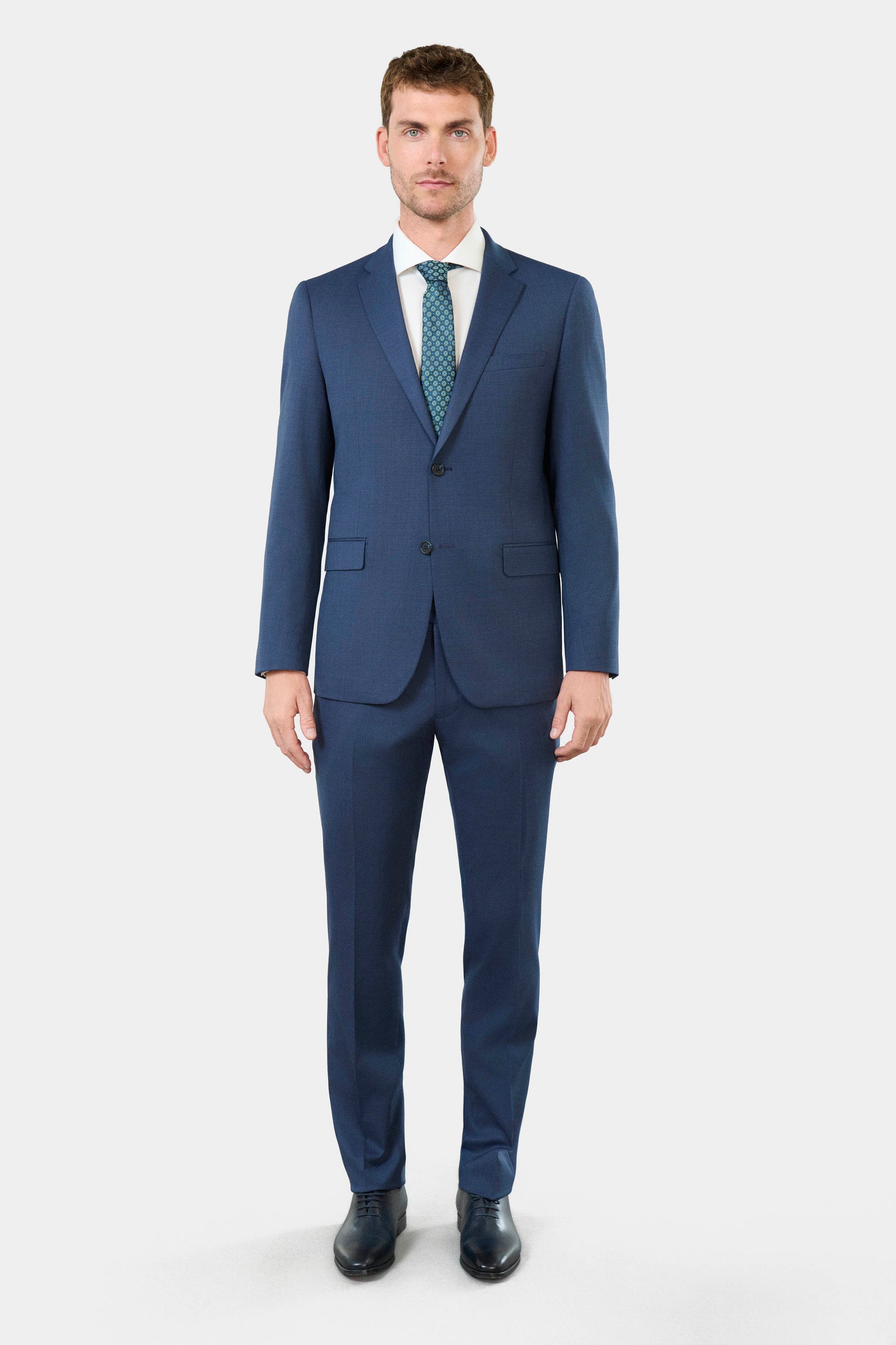Veste de costume lavable coupe classique, laine vierge mélangée Jerem, entièrement doublée, poches passepoilées à rabat