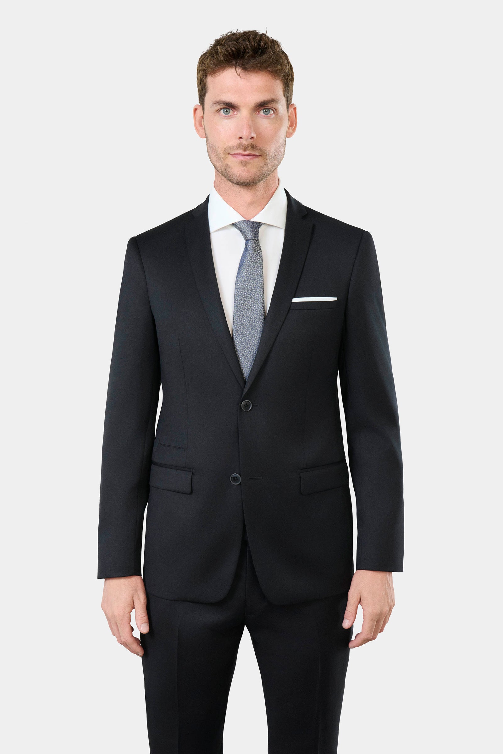 Veste de costume ajustée Jerem, simple boutonnage, boutons de poignet