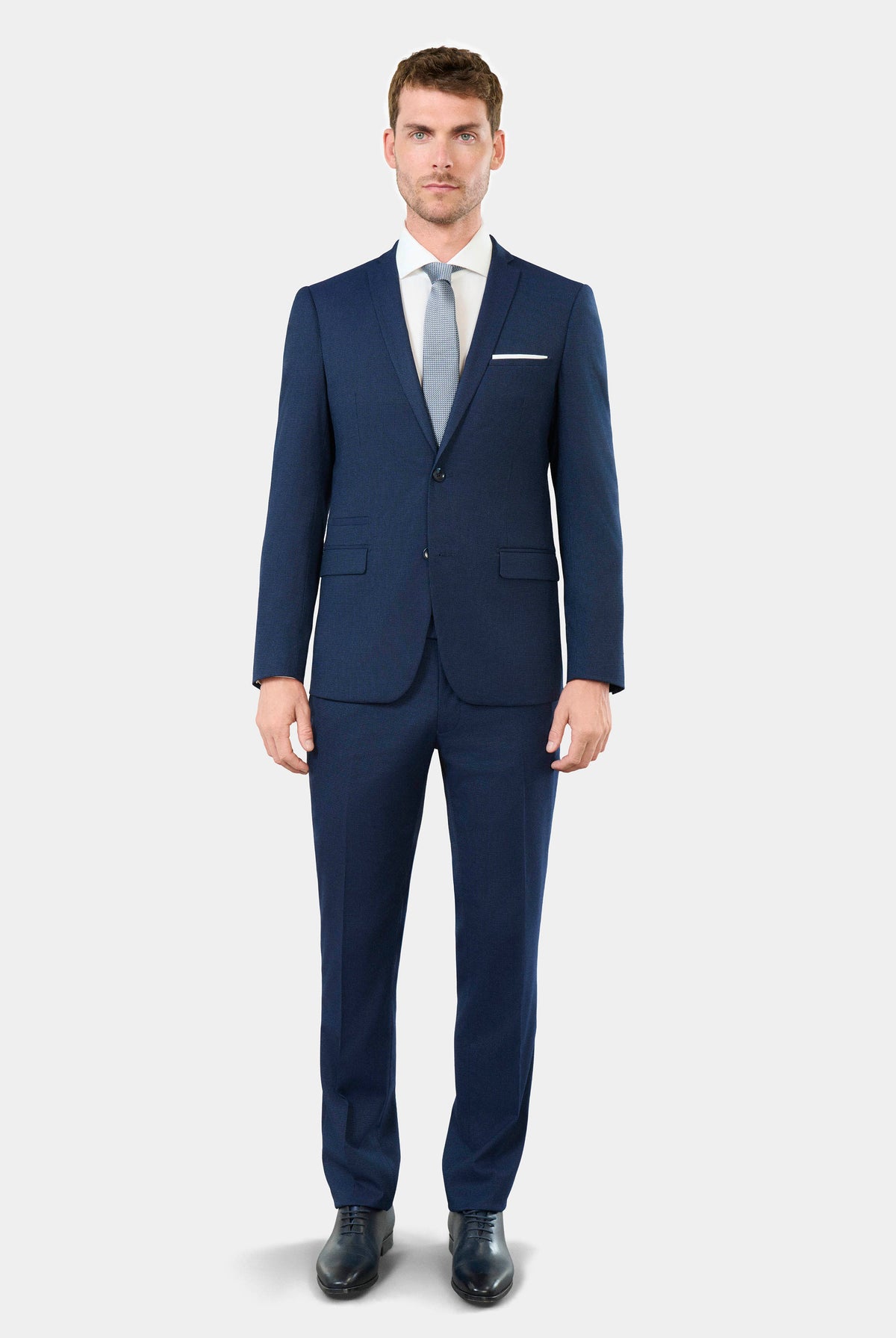 Veste de costume stretch faux-uni discret Jerem, poche poitrine, simple boutonnage