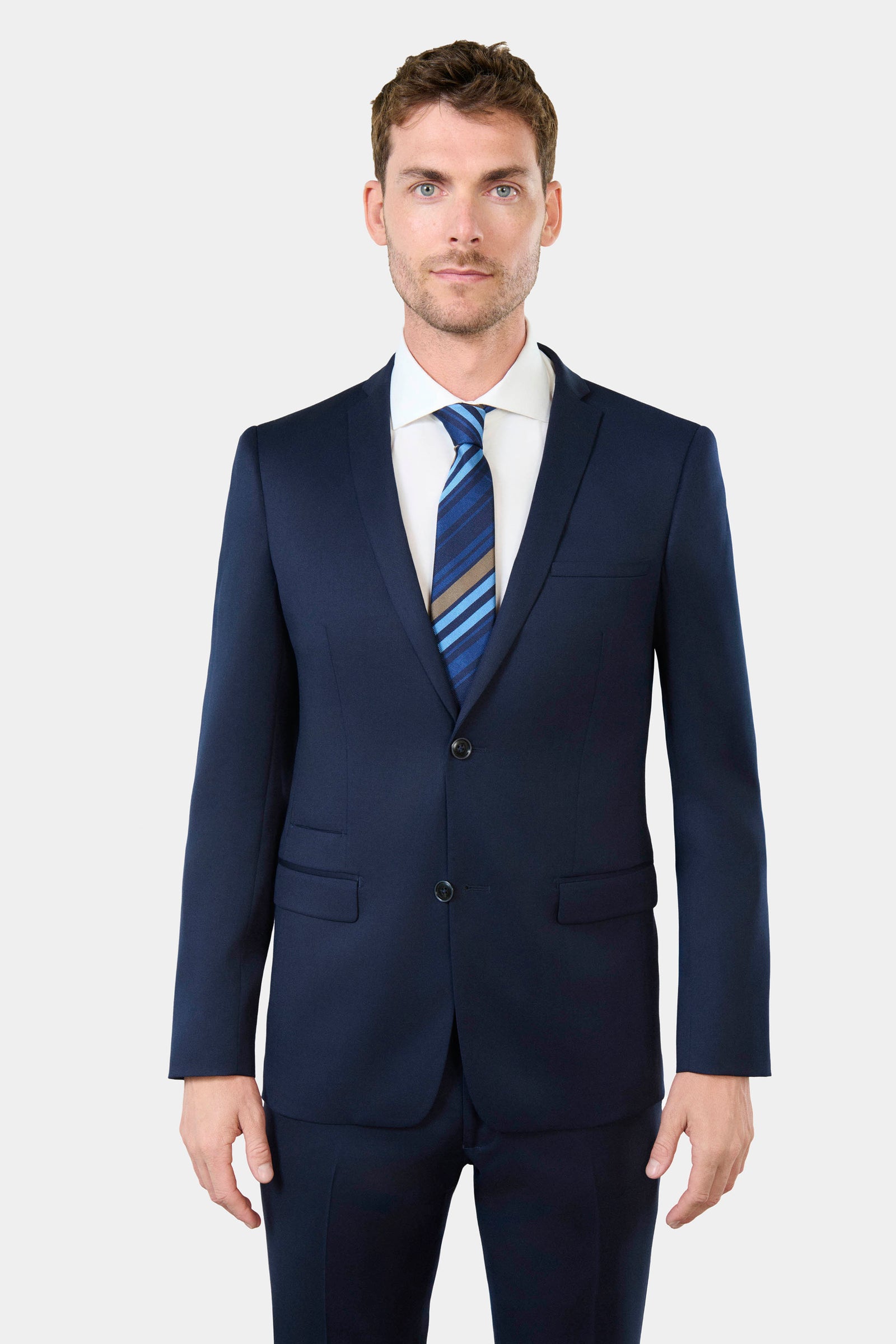 Veste de costume ajustée en laine vierge Super 120's « Natural stretch », Jerem