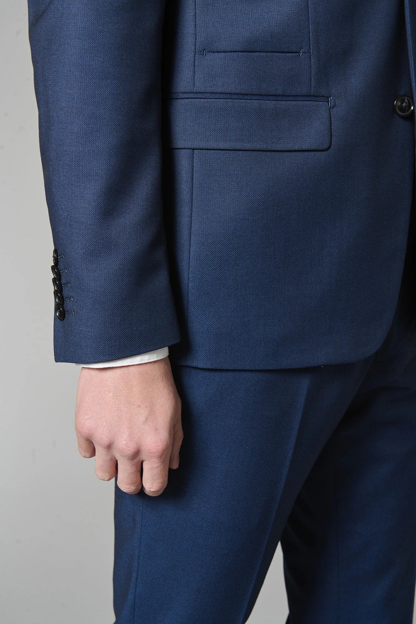 Veste de costume ajustée micro-motif discret Jerem, poche poitrine, simple boutonnage