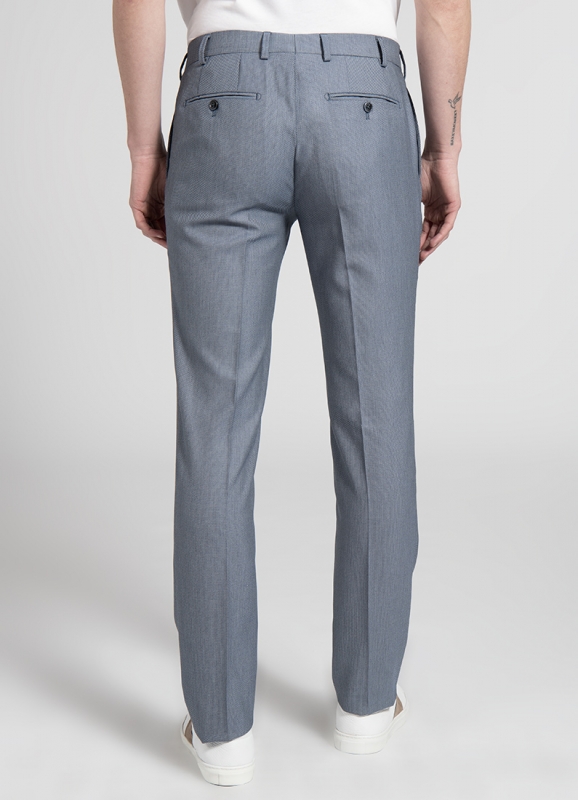 Suit trousers in caviar effect