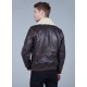 Leather jacket with removable collar