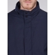 Zip-up hooded parka with removable facing