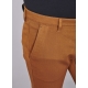 Slim stretch pants in washed cotton