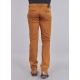 Slim stretch pants in washed cotton