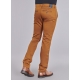 Pantalon slim en coton stretch lavé