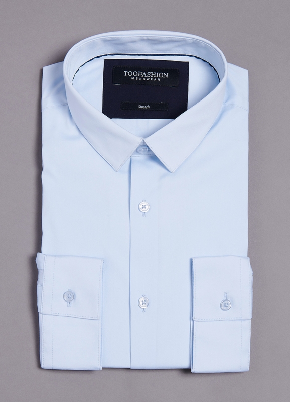 Slim shirt in stretch poplin