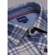 Stretch cotton plaid overshirt