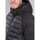 Bi-fabric quilted puffer jacket