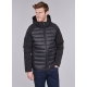 Bi-fabric quilted puffer jacket