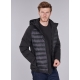 Bi-fabric quilted puffer jacket